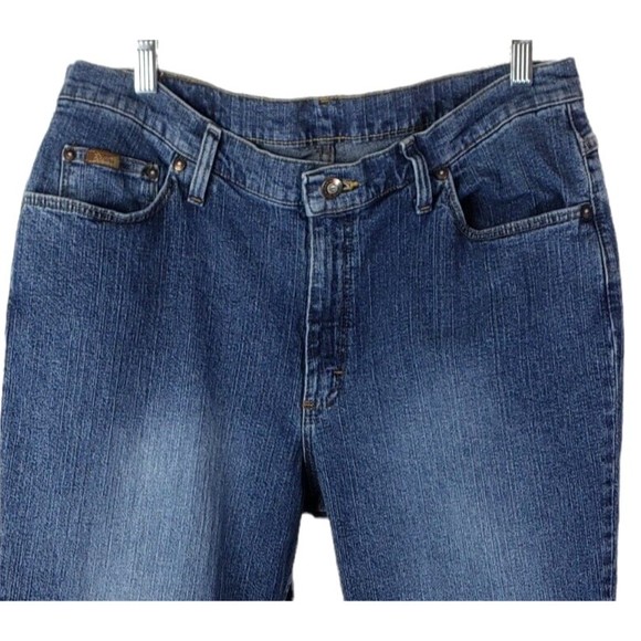 Riders Womens Jeans Size 18 M Acid Wash Look Vintage Straight 36x30 - Picture 2 of 6